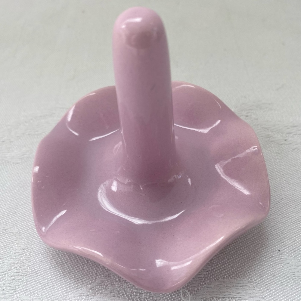 Ceramic Ring Holder Trinket Dish Pale Lilac - Picture 2 of 11